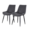 Dining Chairs Set of 2 Faux Leather Kitchen Chairs with Metal Legs Restaurants