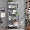Modern Ladder Shelf, Bookshelf with 5-Tier Storage Shelves
