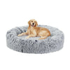 Large Pet Dog Calming Bed Comfy Shag Warm Fluffy Bed Nest Mattress Fur Donut Pad