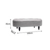 Velvet Button Top Seat Bench Footrest with Legs/Feet Easy to Assemble Footstool