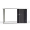 Galvanised Steel Log Store Shed Tool Storage Shed Garden Fire Wood Shelter