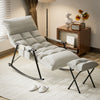 Relax Rocking Chair Adjustable Armchair w/Footstool, Reclining Chair w/Storage