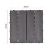 11x Composite Decking Boards WPC Garden Interlocking Tiles Balcony Patio Floor