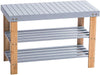 3Tier Shoe Rack Seating Bench Hallway Storage Organiser Holder Stand Bamboo
