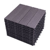 11x WPC Decking Tiles Garden Patio Balcony Interlocking Composite Decking Floor