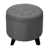 Round Storage Pouffe Stool Ottoman Dressing Table Chair Footrest Stool Footstool