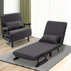 Fold Out Single Chair Sofa Bed Guest Sleeper Chairbed 5-Positions Adjustable