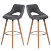 2x Breakfast Bar Stools Home Kitchen Pub Bar Stool With Footrest High Bar Chair
