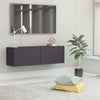 TV Cabinet TV Stand Unit Wall Mounted Floating Cupboard 2 Compartments Furniture