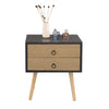 Bedside Table Nightstand Cabinets with 2 Drawers Bedroom Furniture Storage MDF