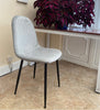 2/4/6 Dining Chairs Bench Set Velvet Padded Seat Metal Legs Home Kitchen Chair