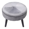 Chesterfield Footstool Ottoman Round Dressing Table Black Disassembly Legs