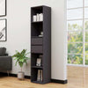 Matte Tall Cabinet Shelf Bookcase Book Storage Free Standing Shelves Bookshelf