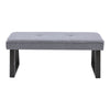 Luxury Padded Footstool Foot Rest Pouffe Metal Legs Dining Bench Shoes Stool