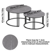 Nest of 2 Coffee Table Sofa Side Corner End Marble Nesting Table for Living Room