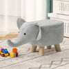 Animal Stool Footstool Footrest Elephant Ottoman Shoe Bench with Sponge Wood Leg