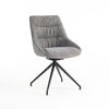 EVA MODERN VELVET DINING CHAIR PADDED SEAT SWIVEL METAL LEG KITCHEN SET OF 4