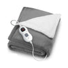 Flannel Electric Heated Blanket Fleece Throw 6 Heat Settings Machine Washable