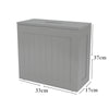 White/Grey Crisp Wooden Toilet Cleaning Product Storage Tidy Box Unit Bathroom