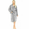 Mens Women Luxury Teddy Fleece Terry Towelling Hooded Bath Robe Dressing Towel