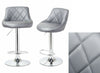 2X Bar Stools PU Leather Swivel Gas Lift Chair Kitchen Breakfast Pub Black,Grey