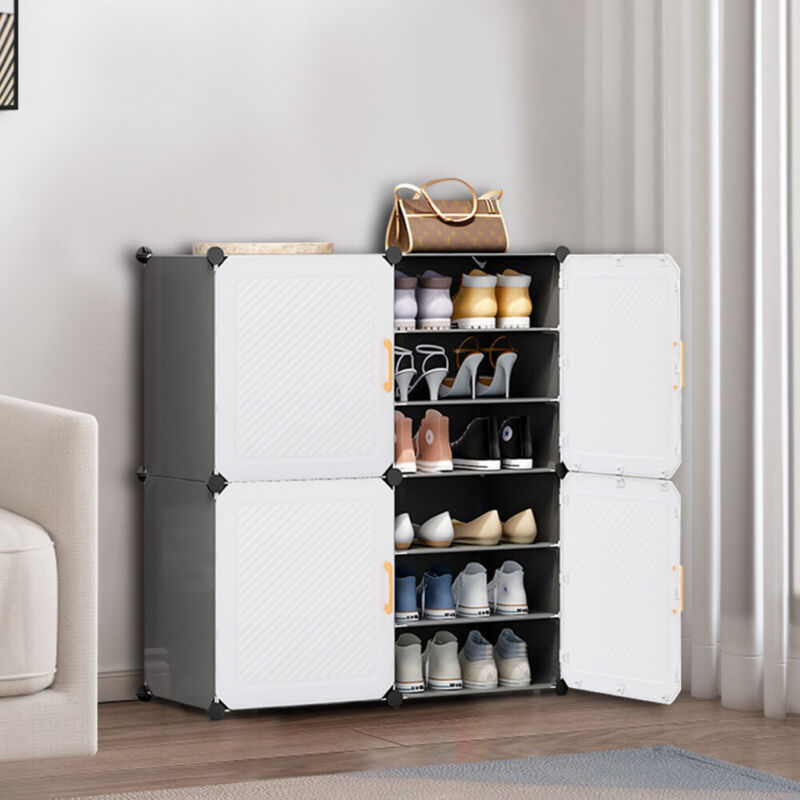 Dustproof Shoe Rack Shoes Storage Cabinet Shelf Unit Door Hallway Stand Organise