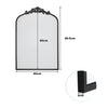 Cloakroom Dressing Full Body Mirror Arch Top Makeup Black Iron Ornate Decorative