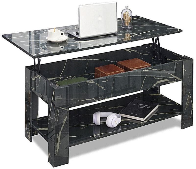 High Gloss Coffee Table With Storage Lift Top Up Modern Living Room Furniture