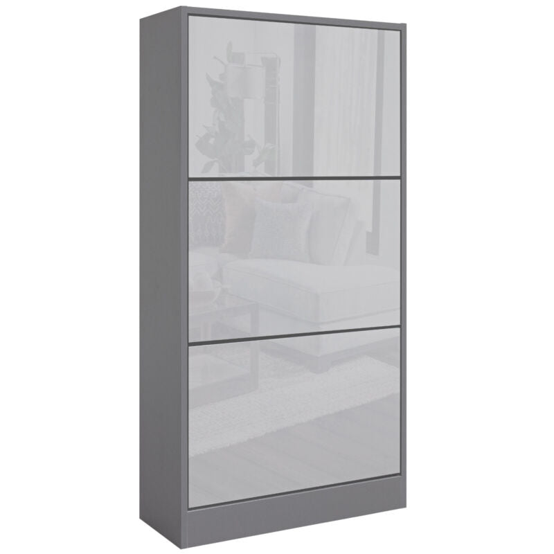 3 Drawer Shoe Cabinet Storage Cupboard Unit Shoe Rack Wooden Stand Organiser