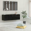 TV Cabinet TV Stand Unit Wall Mounted Floating Cupboard 2 Compartments Furniture