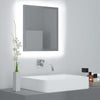 LED Bathroom Mirror Toilet Wall Mirror Engineered Wood Multi Colours vidaXL