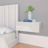 2pcs Floating Nightstands Wall-Mounted Shelf Table with Drawer Chipboard Bedroom