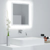 LED Bathroom Mirror Toilet Wall Mirror Engineered Wood Multi Colours vidaXL
