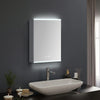 Bathroom Dimmable LED Mirror Cabinet Makeup Mirror Storage Box + Shaver Socket