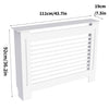 Large White Radiator Cover Safe Rounded Edges Slatted Grill Sidewall Shelf Decor