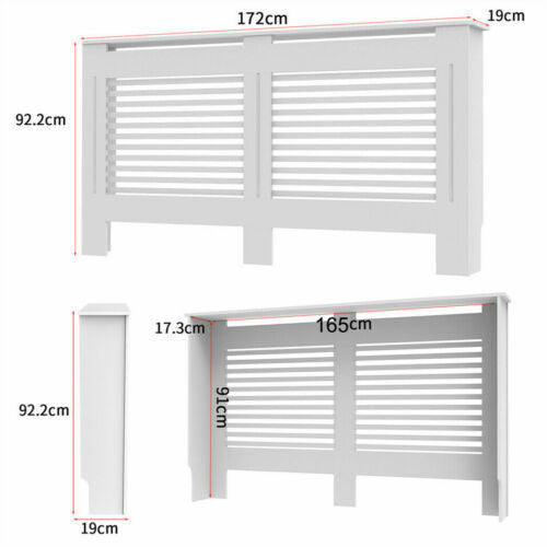 Extra Tall White Radiator Cover Grill Shelf Standing Room Bedroom Lounge Porch