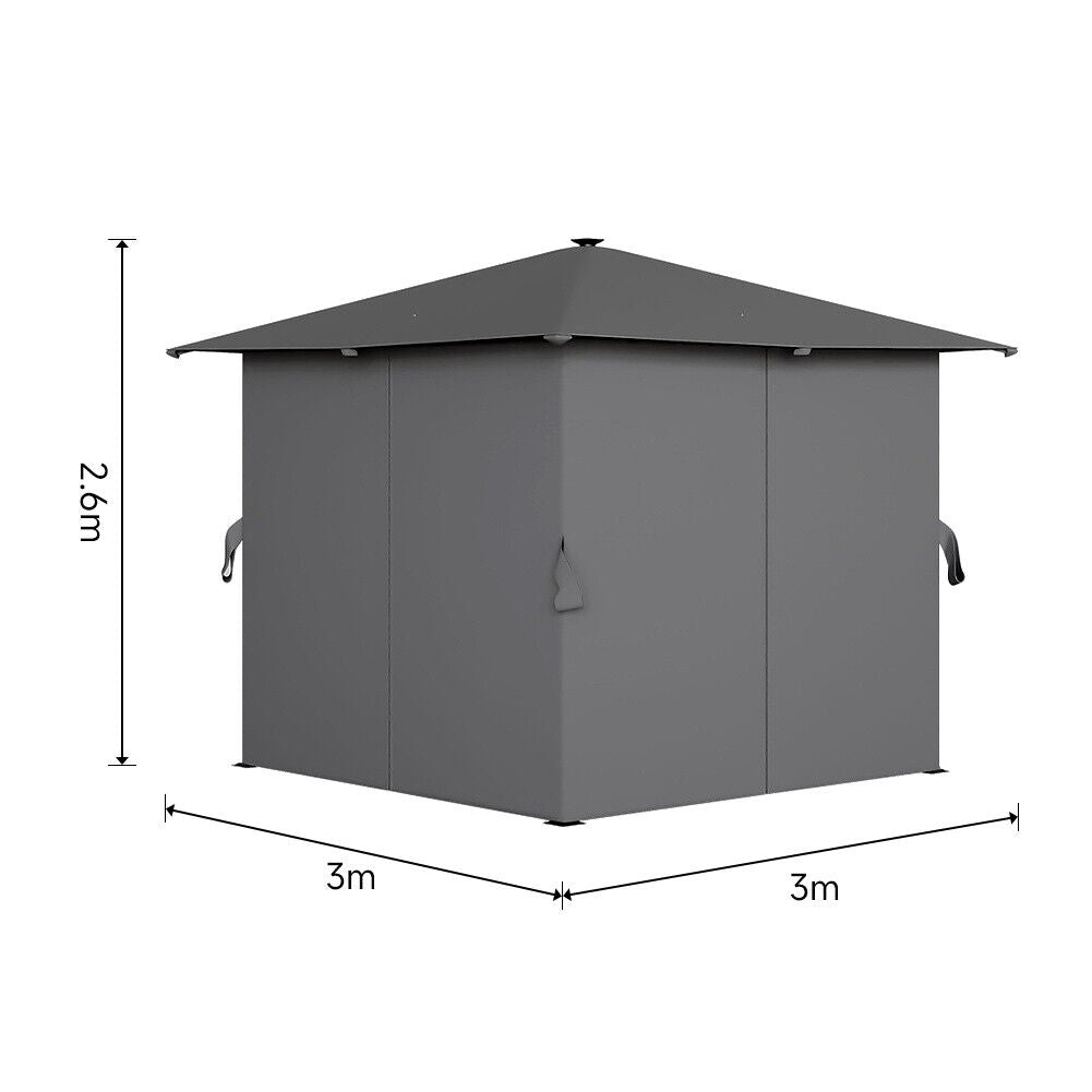 3m x 3m Gazebo Backyard Pool Garden Pergola Canopy Sun Shade Shelter Patio