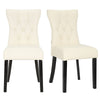 Set of 2 PU Leather Armless Accent Chair with Wooden Legs Side Chair Dining Room