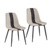 Mondeer Dining Chairs Set 2/4/6 Fabric Upholstered Seat Metal Legs Dining Room
