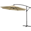 3M Banana Cantilever Umbrella Garden Parasol Sun Shade Patio Hanging Tilt Crank