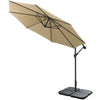 Sun Parasol Garden Sun Shade Umbrella Patio Outdoor Banana Parasol with Base Kit