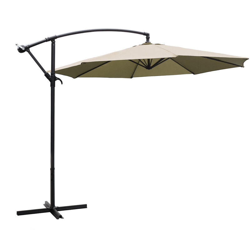Sun Parasol Garden Sun Shade Umbrella Patio Outdoor Banana Parasol with Base Kit