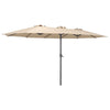 4.6M Cantilever Parasol Garden Banana Sun Umbrella Manual Rocker Shade Canopy UK