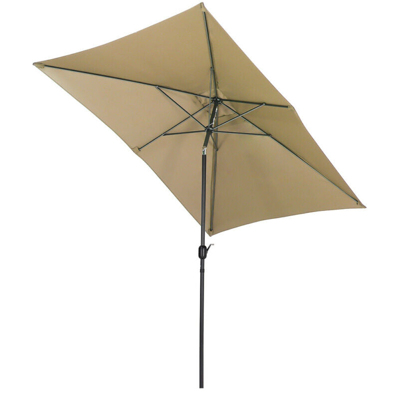 Garden Parasol Umbrella 3M Crank Tilt Sunshade Banana Umbrella With/No Base UK