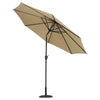3M Outdoor Garden Parasol Patio Beach Sun Shade Round Umbrella Canopy Crank Tilt