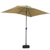 Garden Parasol Umbrella 3M Crank Tilt Sunshade Banana Umbrella With/No Base UK