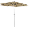 3M Outdoor Garden Parasol Patio Beach Sun Shade Round Umbrella Canopy Crank Tilt