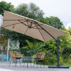 XL 3x3m Square Banana Parasol Outdoor Garden Patio Cantilever Hanging Umbrella