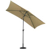 2x3M Garden Parasol Rectangle Umbrella Sun Shade Outdoor Patio Beach Crank Tilt