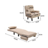 Linen Fabric Folding 2 in1 Single Sofa Bed Chair Armchair Sleeper Living Bedroom